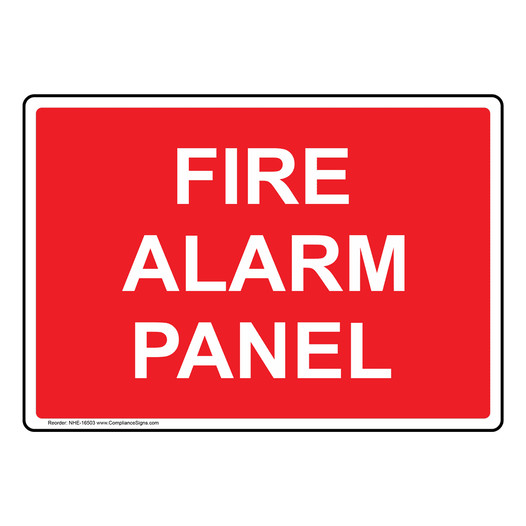 Fire Alarm Panel Sign NHE-16503