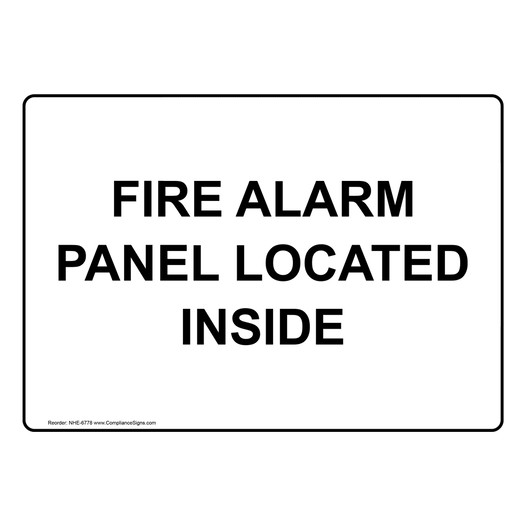 Fire Alarm Panel Located Inside Sign NHE-6778