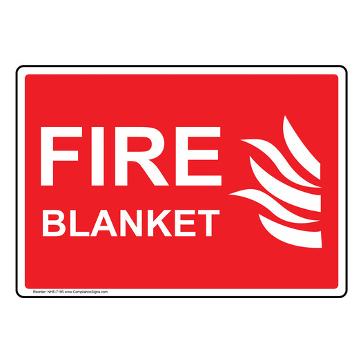Fire Blanket Sign With Symbol NHE-7195
