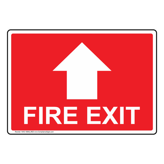 Fire Exit [With Up Arrow] Sign