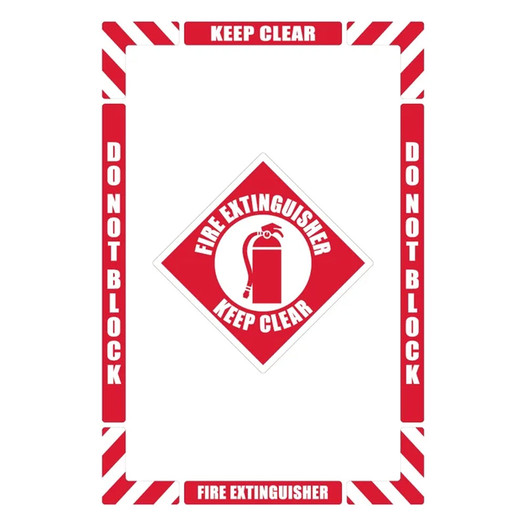Fire Extinguisher 9-Piece Floor Marking Kit