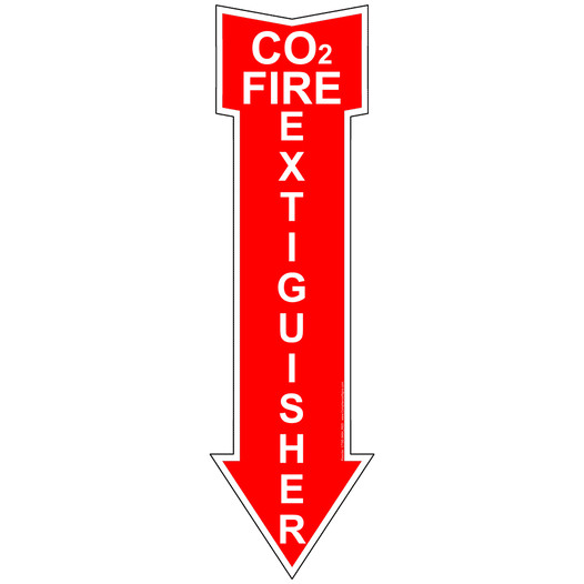 Portrait Co2 Fire Extinguisher Label CTSE-9464_RED