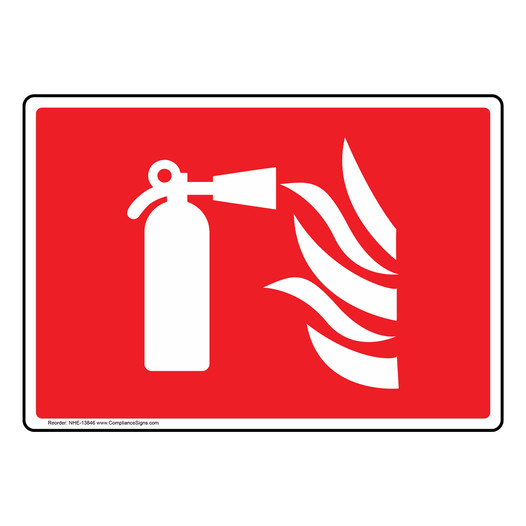 Fire Extinguisher Symbol Sign NHE-13846