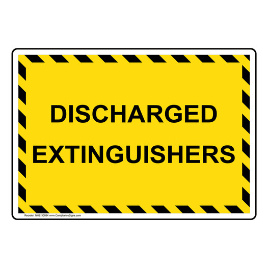 Discharged Extinguishers Sign NHE-30894