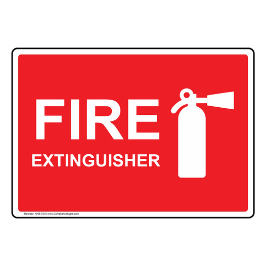 Fire Extinguisher Sign With Symbol NHE-7210