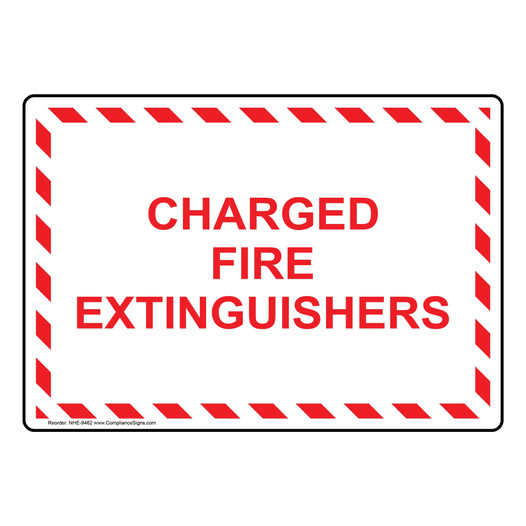 Charged Fire Extinguishers Sign NHE-9462