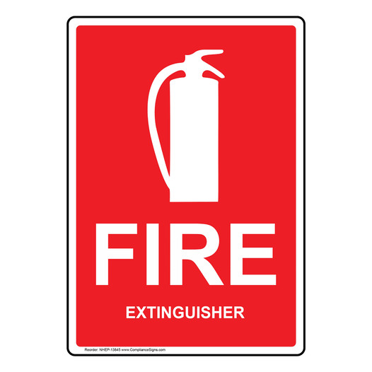 Fire Extinguisher Sign With Symbol NHEP-13845