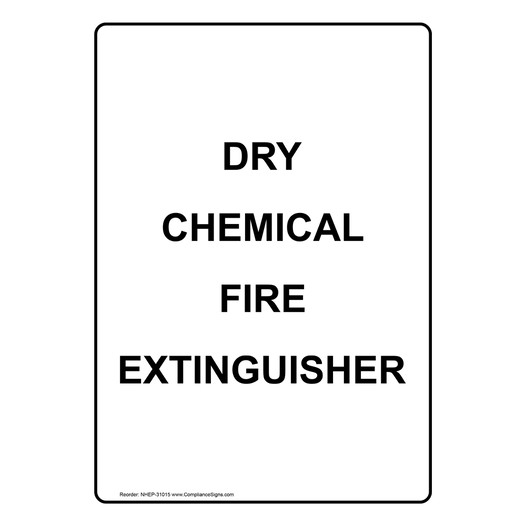 Portrait Dry Chemical Fire Extinguisher Sign NHEP-31015