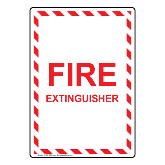 Portrait Fire Extinguisher Sign NHEP-6830