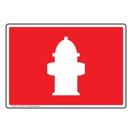 Fire Hydrant Symbol Sign NHE-13853