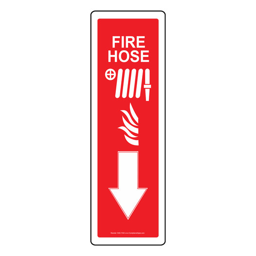 Fire Hose Sign NHE-7545 Fire Safety / Equipment