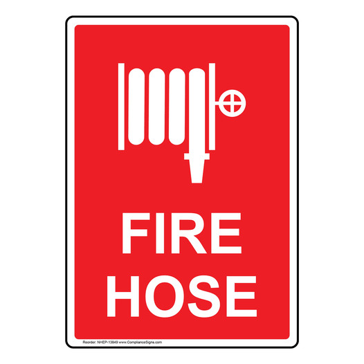 Fire Hose Sign With Symbol NHEP-13849
