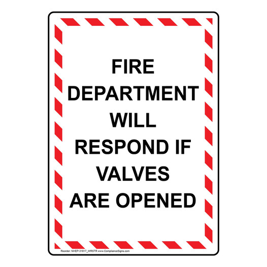 Portrait Fire Department Will Respond Sign NHEP-31817_WRSTR