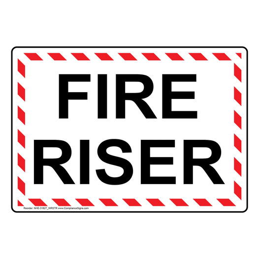 Fire Riser Sign