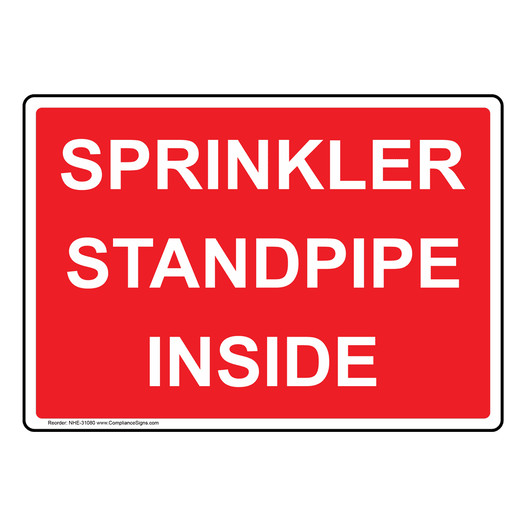 Sprinkler Standpipe Inside Sign NHE-31080