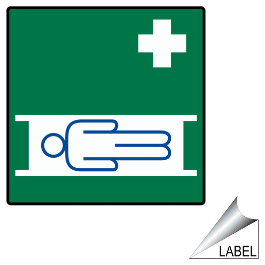 Stretcher Symbol Label for Emergency Response LABEL_SYM_142_a