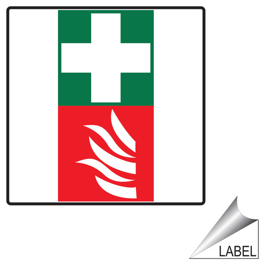 First Aid Station Symbol Label LABEL-SYM-147 Emergency Response