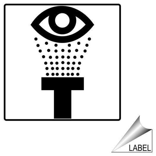 Eye Wash Station Symbol Label for Emergency Response LABEL_SYM_59