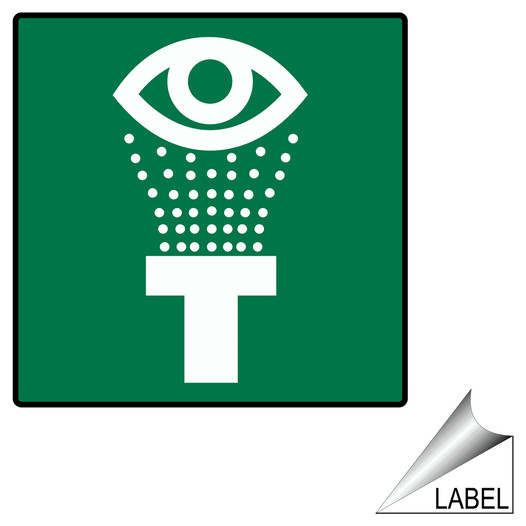 Eye Wash Symbol Label for Emergency Response LABEL_SYM_59_b