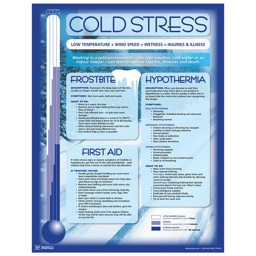 Cold Stress Low Temperature + Wind Speed Poster CS907782