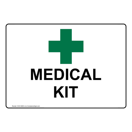 Medical Kit Sign With Symbol NHE-30850