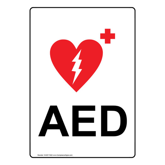 AED Sign With Symbol NHEP-7620