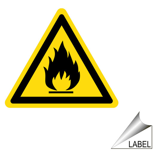 Flammable Symbol Label for Hazmat LABEL_TRIANGLE_05