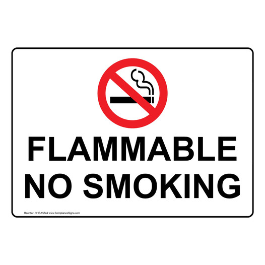 Flammable No Smoking Sign for Hazmat