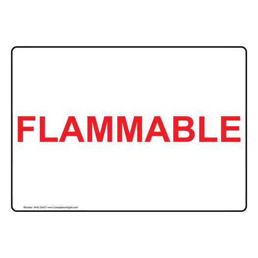 Flammable Sign NHE-30437