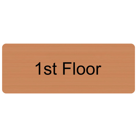 Copper Engraved 1st Floor (Any up to 99th) Sign EGRE-250_Black_on_Copper
