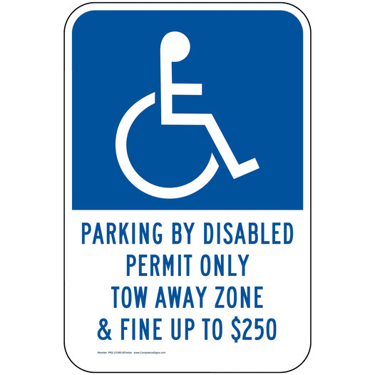 ADA Parking By Disabled Permit Only Sign PKE-21060-SFlorida