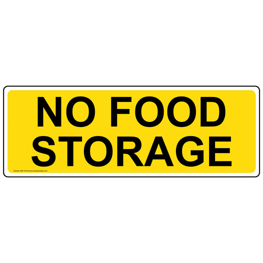 No Food Storage Label for Safe Food Handling NHE-19419