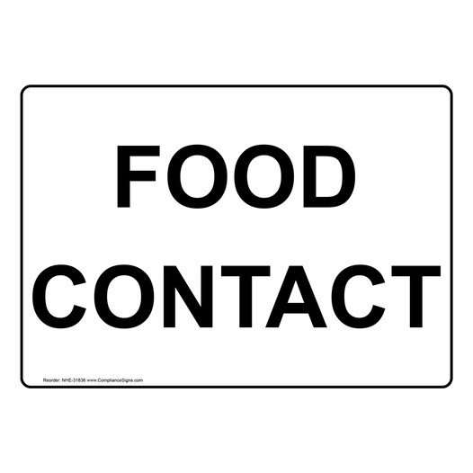 Food Contact Sign NHE-31836