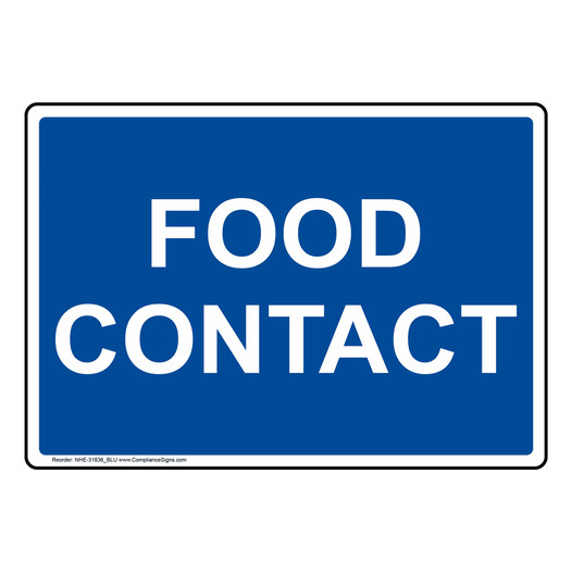 Food Contact Sign NHE-31836_BLU