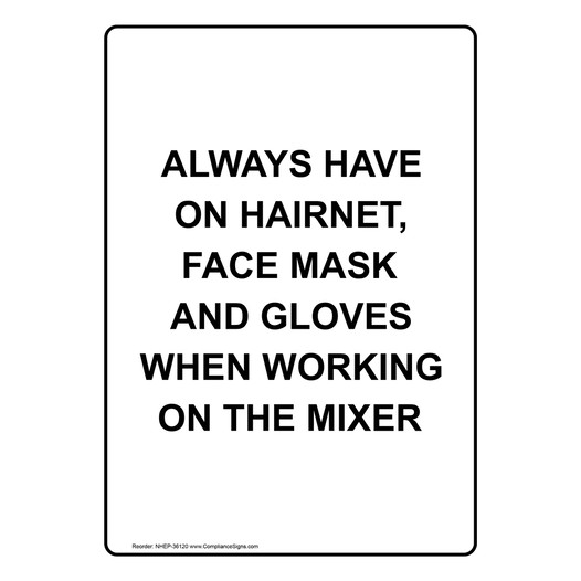 Portrait Always Have On Hairnet, Face Mask And Sign NHEP-36120