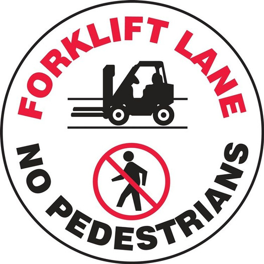 FORKLIFT LANE NO PEDESTRIANS Lens for 40 or 100 W Projector