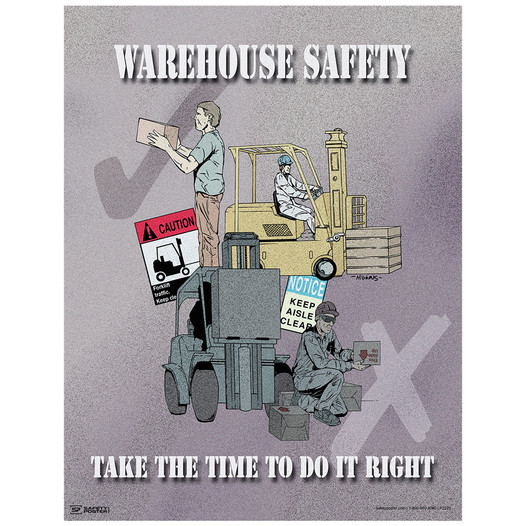 Warehouse Safety Take The Time Poster CS771976