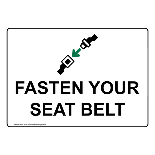 Fasten Your Seat Belt Sign for Machinery NHE-8108
