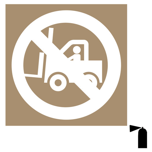 No Forklifts Symbol Stencil NHE-19022 Machinery