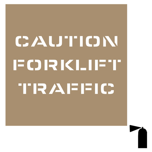 Caution Forklift Traffic Stencil NHE-19035 Machinery