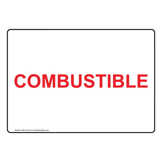 Combustible Sign