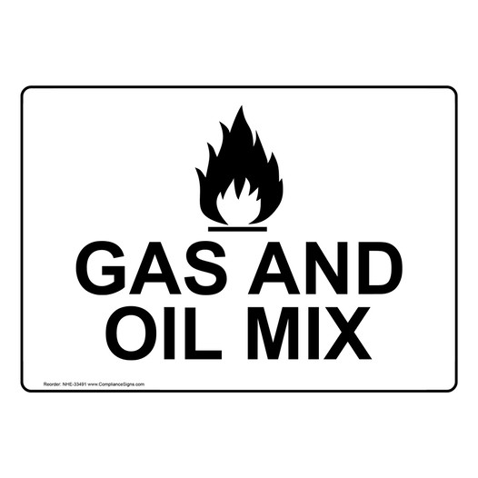 Gas And Oil Mix Sign With Symbol NHE-33491