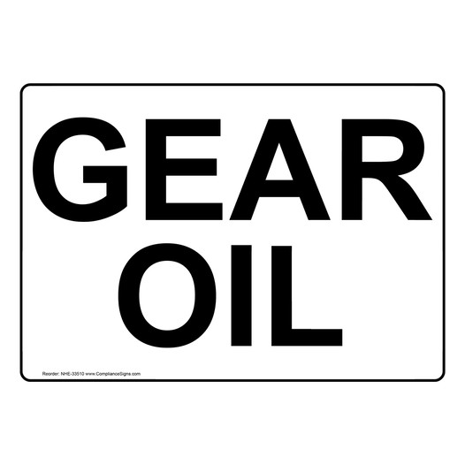 Gear Oil Sign NHE-33510
