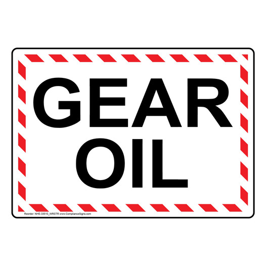 Gear Oil Sign NHE-33510_WRSTR