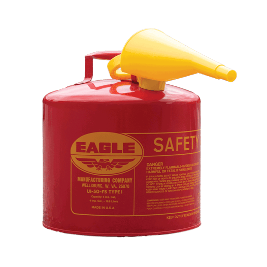 5 Gallon Type I Steel Safety Can With Plastic Funnel CS561193