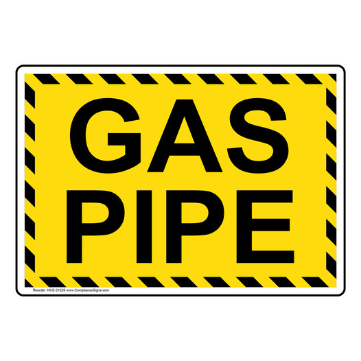 Gas Pipe Sign NHE-31229
