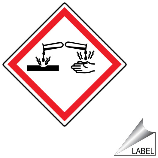GHS Corrosion Symbol Label GHS-LABEL-SYM-1108 Corrosive