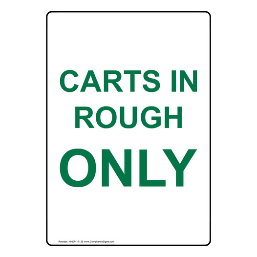 Portrait Carts In Rough Only Sign NHEP-17135