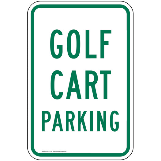 Golf Cart Parking Sign for Recreation PKE-17112