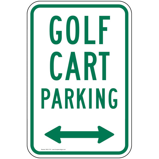 Golf Cart Parking Left / Right Arrow Sign PKE-17115